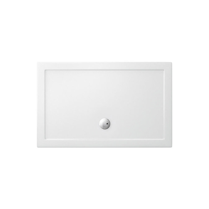Zamori - White Rectangular 35mm Anti-Bacterial Shower Tray - 1200mm x 800mm - Z1175 Large Image
