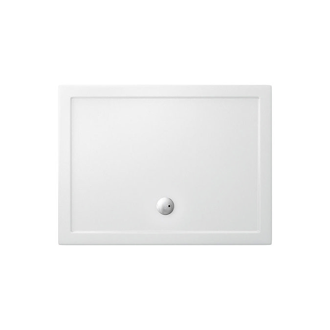 Zamori - White Rectangular 35mm Anti-Bacterial Shower Tray - 1200mm x 900mm - Z1176 Large Image