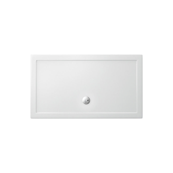 Zamori - White Rectangular 35mm Anti-Bacterial Shower Tray - 1400mm x 800mm - Z1177 Large Image