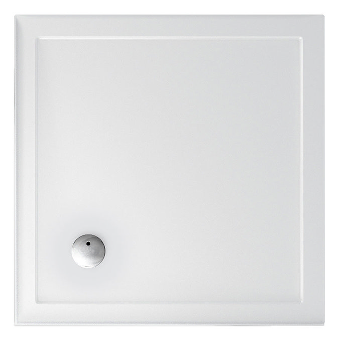 Zamori - 35mm Square Shower Tray with Sided Upstand - Various Size Options Large Image