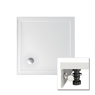Zamori - 35mm Square Shower Tray with Upstand and Leg & Panel Set - Various Size Options Profile Lar