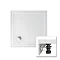 Zamori - 35mm Square Shower Tray with Upstand and Leg & Panel Set - Various Size Options Large Image