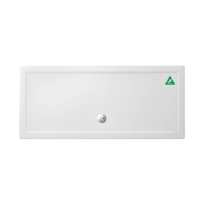 Zamori White Rectangular 35mm Anti-Bacterial Shower Tray with Anti-Slip - 1800 x 800mm Large Image
