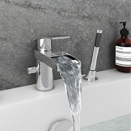 Zen Open Spout Mono Bath Shower Mixer with Shower Kit Medium Image