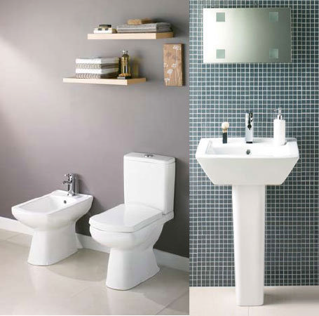 Zeto SP Ceramic 5 Piece 1TH Bathroom Suite Large Image