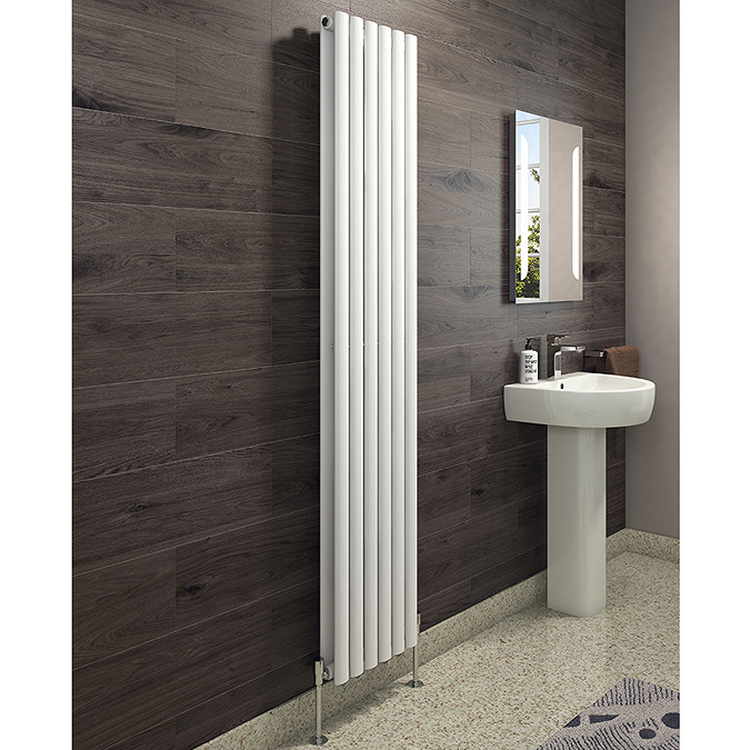 Zeto Vertical Double Panel Radiator - White (1800 x 354mm)  Profile Large Image